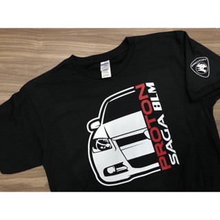 เสื้อยืด ผ้าฝ้าย พิมพ์ลาย Proton Saga BLM Gildan Premium สีดํา