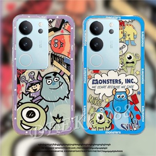 ใหม่ พร้อมส่ง เคสโทรศัพท์มือถือ TPU นิ่ม แบบใส ปิดด้านหลัง กันกระแทก ลายการ์ตูนมอนสเตอร์น่ารัก สําหรับ VIVO V29 VIVO V29 5G 2023