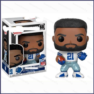 โมเดลฟิกเกอร์ YE FUNKO POP NFL Dallas Cowboys EZEKIEL ELLIOTT ของเล่นสําหรับเด็ก เก็บสะสม