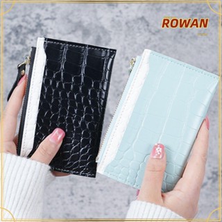 Rowans กระเป๋าใส่เหรียญ หนัง PU อเนกประสงค์ สีพื้น แฟชั่นสําหรับเด็กผู้หญิง