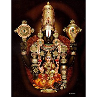 Perumal Venkateswara Balaji With Lakshmi กรอบรูป สไตล์อินเดีย สําหรับตกแต่งผนังบ้าน ออฟฟิศ