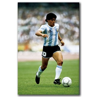 โปสเตอร์ภาพศิลปะบนผ้าใบ ลายฟุตบอล Argentina Football Stars Soccer Diego Maradona Hd สําหรับตกแต่งผนังบ้าน 0316