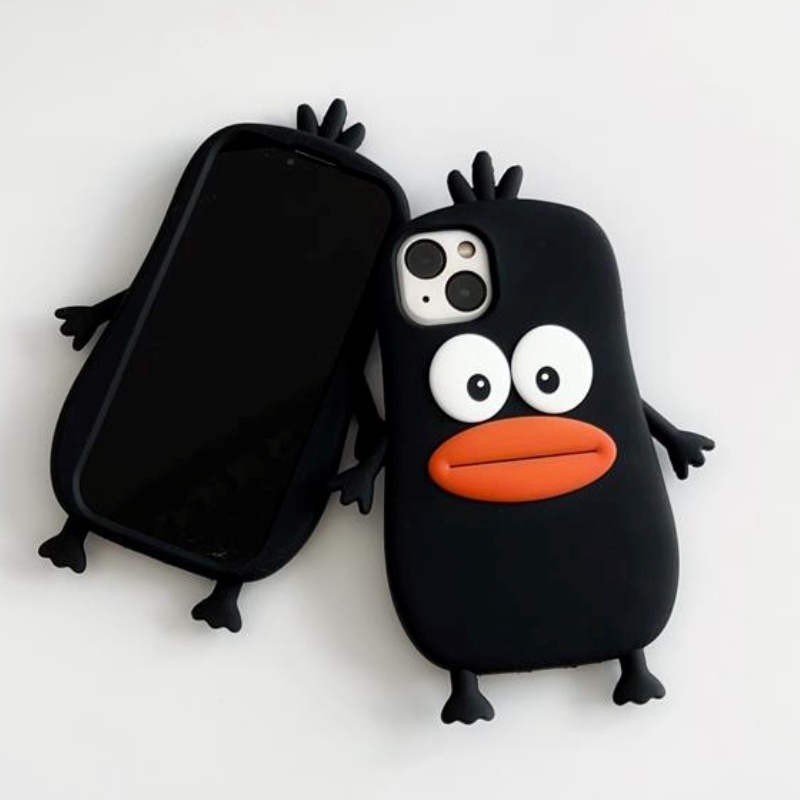 เข้ากันได้สำหรับ Samsung Galaxy A55 A35 A25 A24 A15 A05 A04 A13 M14 M23 M33 M53 M34 M54 M06 M56 M52 Note 20 Ultra Note 8 9 10 Plus 10 Lite สนุกและตลก 3Dเป็ดซิลิโคนสร้างสรรค์เคสโทรศัพท์ - รูปที่ 2
