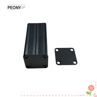 Peonypavilion กล่องอลูมิเนียมอัดรีด ลูกบาศก์อลูมิเนียม กล่องอัดรีดอลูมิเนียม สีดํา ที่ทนทาน สไลด์อะแดปเตอร์ เปลือก PCB บอร์ด DIY