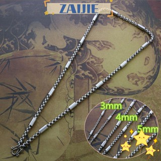 Zaijie24 สร้อยคอโชคเกอร์ เหล็กไทเทเนียม สีเงิน สไตล์พังก์ โกธิค สําหรับผู้หญิง ผู้ชาย