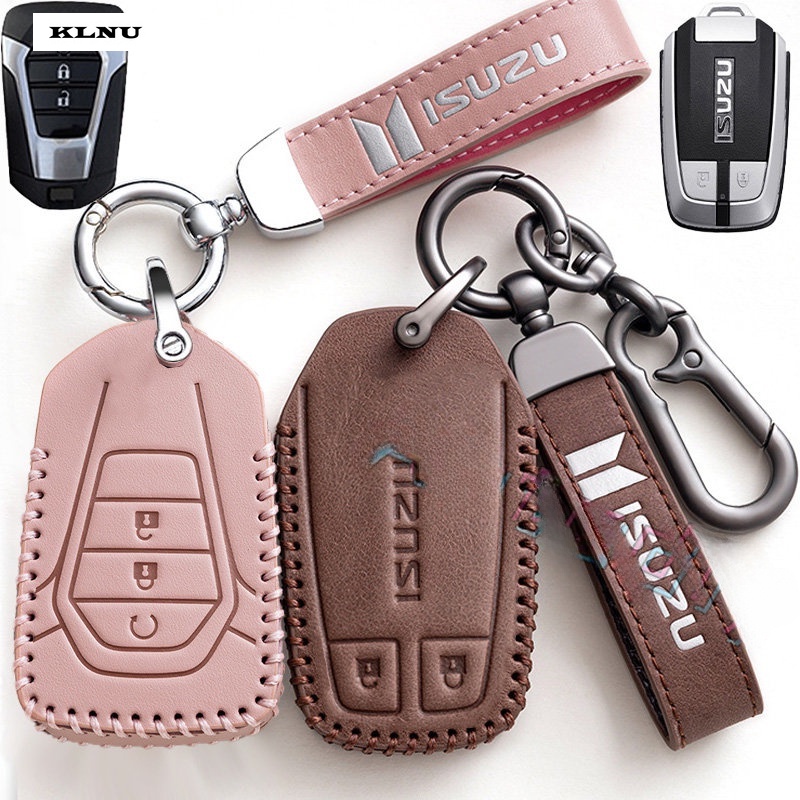 Klnu ISUZU เคสกุญแจรีโมทรถยนต์ แบบหนัง 4 ปุ่ม สําหรับ ISUZU X Series Dmax Mux 2021 D-max MU-X 3.0 Mux 3 ปุ่ม ISUZU Dmax 2020-2021