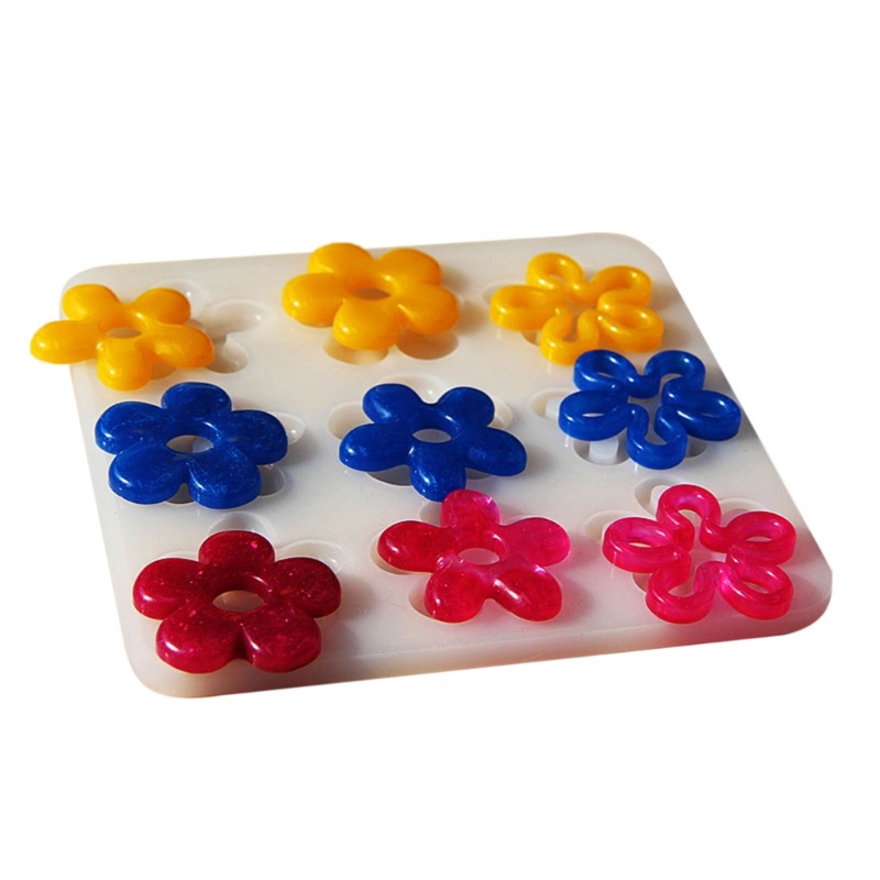 Whi คริสตัลจี้แม่พิมพ์ดอกไม้สร้อยคอพวงกุญแจ Charm Epoxy Resin Moulds