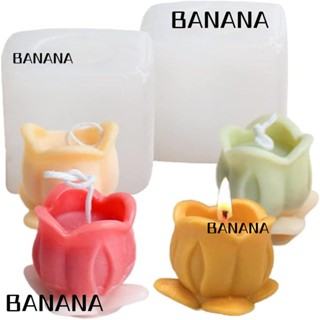 Banana1 แม่พิมพ์ซิลิโคน รูปดอกทิวลิป 5*4.8 ซม. สีขาว สําหรับตกแต่งบ้าน 2 ชิ้น