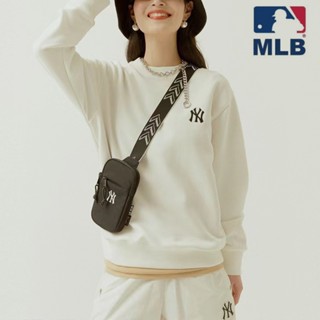 Mlb100% เสื้อกันหนาวลําลอง คอกลม ผ้าถัก ใส่สบาย สไตล์คลาสสิก แฟชั่นสําหรับผู้หญิง