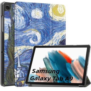 เคสแท็บเล็ตหนัง ฝาพับแม่เหล็ก พร้อมช่องใส่บัตร สําหรับ Samsung Tab A9 Plus 11 นิ้ว 2023 Galaxy Tab A9