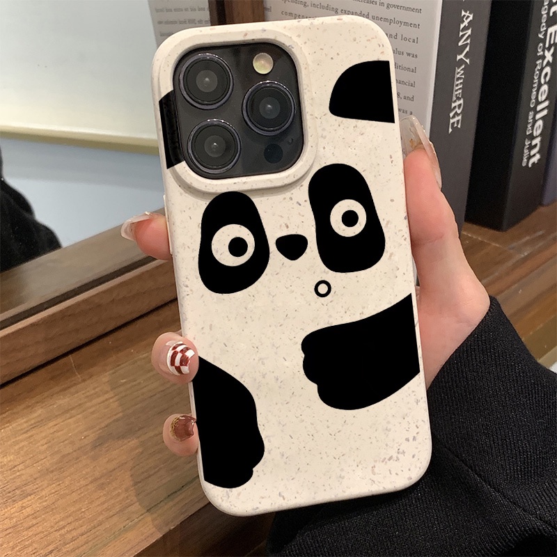 COD ลายแพนด้า INS เคสโทรศัพท์ซิลิโคนอ่อนนุ่มกันกระแทกลม For iPhone 11 14 15 12 13 Pro Max 6 7 8 Plus XS Max XR SE