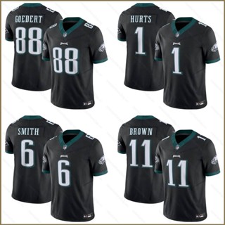 เสื้อกีฬาแขนสั้น ลายทีม F.U.S.E. QY NFL Philadelphia Eagles สีน้ําตาล สีดํา เสื้อยืดกีฬาฟุตบอล พลัสไซส์