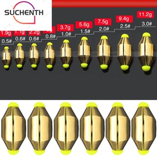 Suchenth ตะกั่วทองแดง ถ่วงน้ําหนัก สําหรับตกปลา 9 ชิ้น