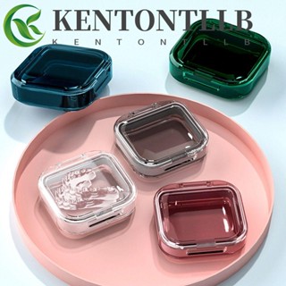 Kentontllb กล่องเคสใส่เครื่องสําอาง แบบพกพา พร้อมแผ่นพาร์ติชัน สีพื้น สําหรับผู้หญิง