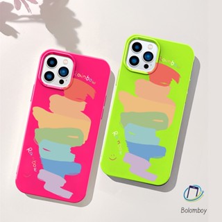 คู่เคสโทรศัพท์ สำหรับไอโฟน 11 12 13 14 15 Pro Max 7 8 Plus XR X XS MAX ทาสีกราฟฟิตีแดงเขียวอ่อนนุ่มทีพียูสีเยลลี่เปลือก