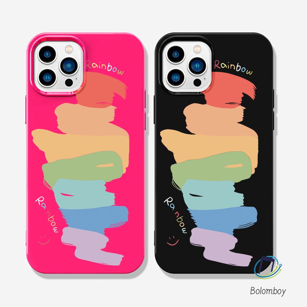 คู่เคสโทรศัพท์ สำหรับไอโฟน 11 12 13 14 15 Pro Max 7 8 Plus XR X XS MAX SE ทาสีกราฟฟิตี ดำแดงอ่อนนุ่มทีพียูสีเยลลี่เปลือก