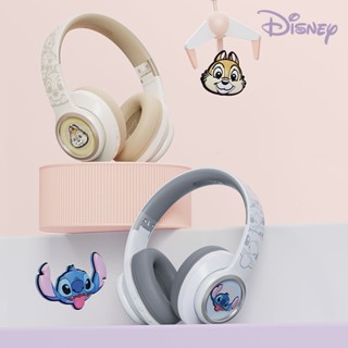 Disney D30 หูฟังบลูทูธไร้สาย 5.3 พร้อมไฟ RGB ลดเสียงรบกวน พับได้ ลายสตรอเบอร์รี่ หมี Lotso Stitch Alien Buzzlightyear Chip Donald Long Battery Life