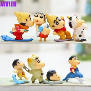 Javier ตุ๊กตาฟิกเกอร์ การ์ตูนชินจัง 8 ชิ้น