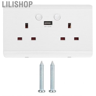 Lilishop UK Plug 110-240V  Wall Socket Voice Control APP Multifunction Outlet for Office Home Living Room