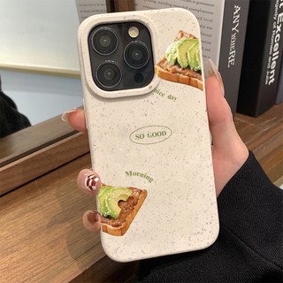 ✨COD✨ รูปแบบขนมปัง INS เคสโทรศัพท์ซิลิโคนอ่อนนุ่มกันกระแทกลม For iPhone 11 14 15 12 13  Pro Max 6 7 8 Plus XS Max XR SE