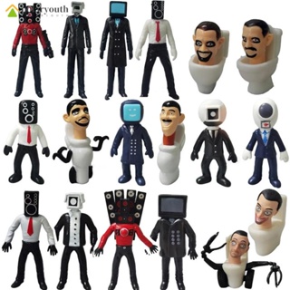 โมเดลฟิกเกอร์ อนิเมะ Skibidi Toilet Action Figure Speakerman TV Man Monitor Man ของเล่นสําหรับเด็ก เก็บสะสม 12 ชิ้น