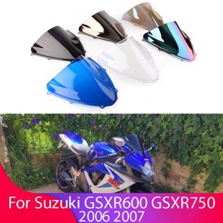 แผ่นเบี่ยงลมกระจกหน้ารถจักรยานยนต์ GSXR600 GSXR750 สําหรับ Suzuki GSXR 600 750 2006-2007 K6 GSX-R750 600