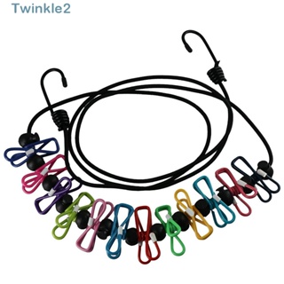 Twinkle เชือกตากผ้า กันลื่น แบบพกพา สีดํา อุปกรณ์เสริม สําหรับรถพ่วง เดินทาง กลางแจ้ง