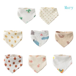 ผ้ากันเปื้อน ลาย Mary Bandana ดูดซับน้ําได้ดี สไตล์โมเดิร์น สําหรับเด็กผู้ชาย และเด็กผู้หญิง