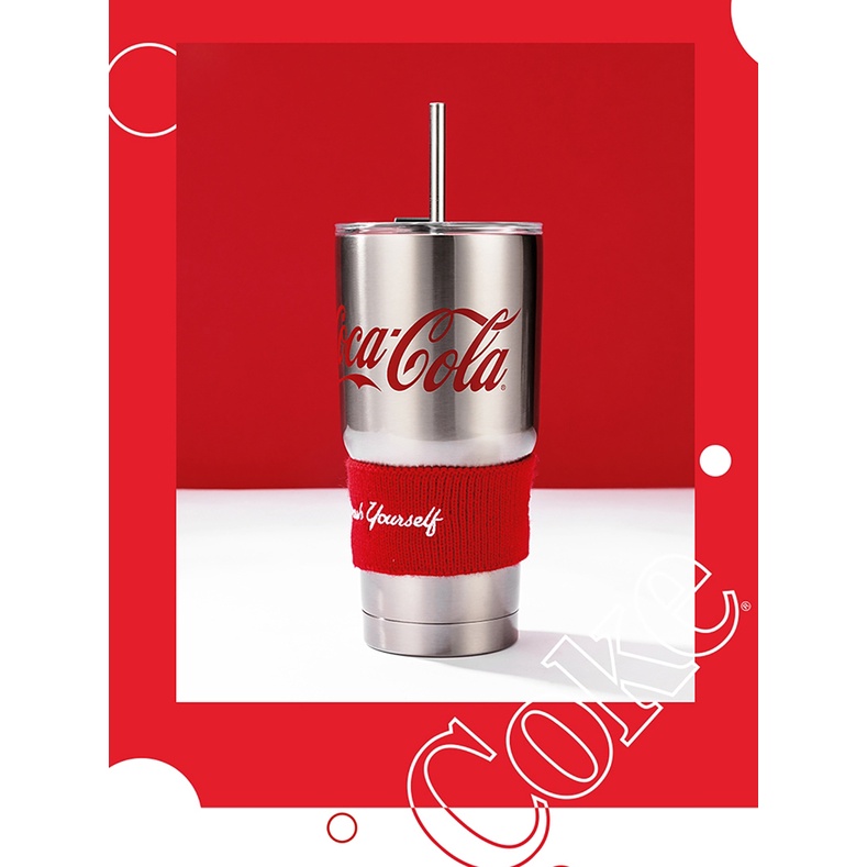 [พร้อมส่ง] Miniso * Coca-Cola แก้วน้ําสเตนเลส 850 มล.