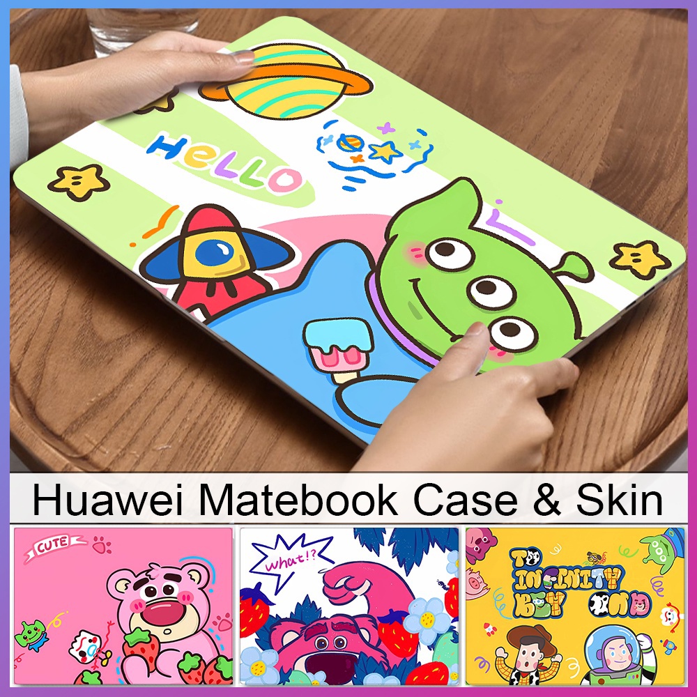 Three-eyed Monster Print Crystal Case Compatible For Huawei Matebook D16 D15 D14 Laotop Case 15 Inch and Keyboard Cover Huawei D14 Casing D15 Core 2021 ULJZ SZBY