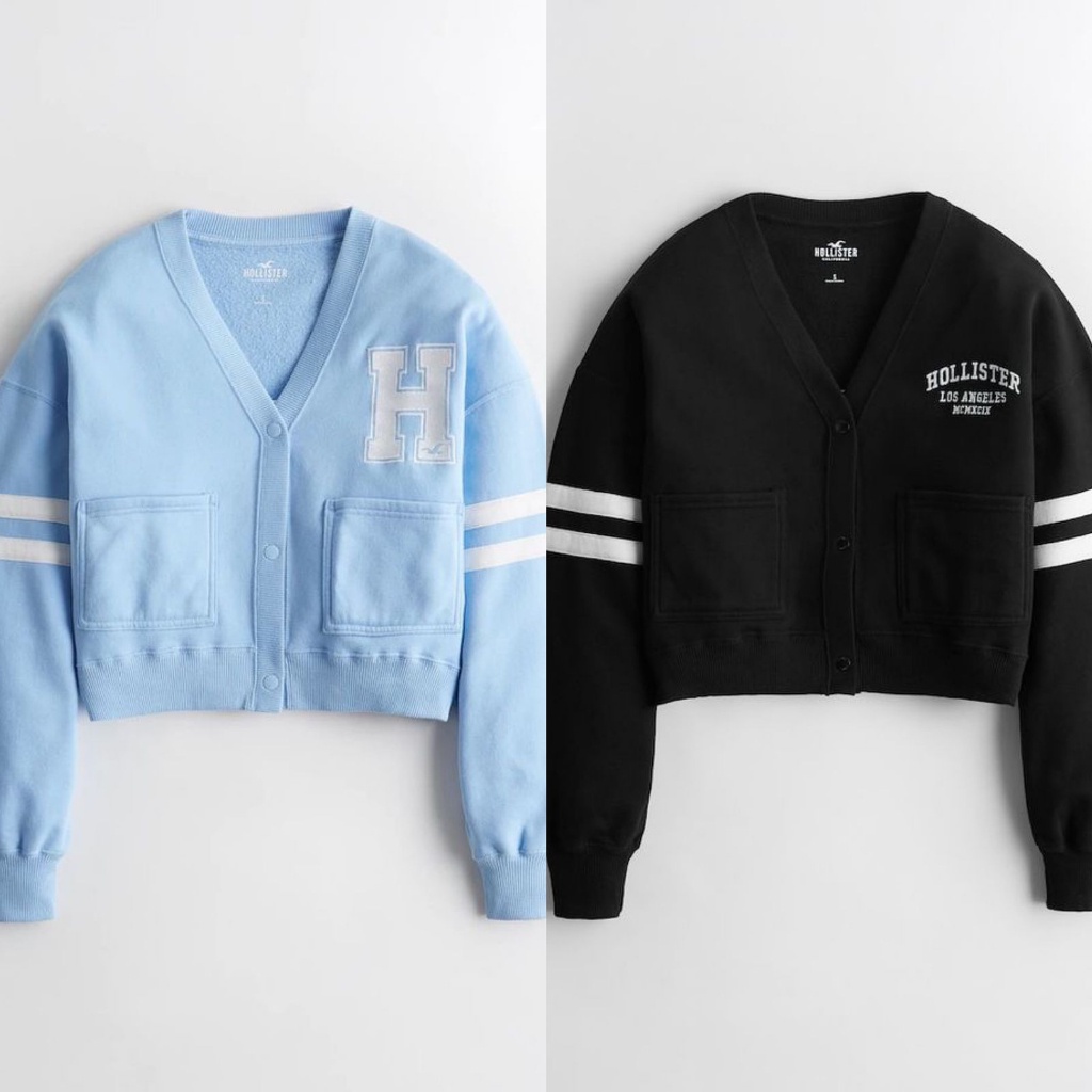 Hollister Holister Logo Crop Sweatshirt Jacket//outlet//