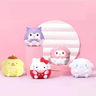 SANRIO ของเล่นบีบสกุชชี่ รูปการ์ตูน Hello Kitty Melody Kuromi Cinnamoroll Pompom Fidget ช่วยบรรเทาความเครียด