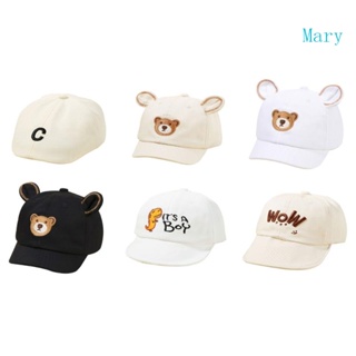 หมวกเบสบอล พิมพ์ลายการ์ตูน Mary Bear แฟชั่นฤดูใบไม้ผลิ และฤดูร้อน สําหรับเด็กผู้ชาย และเด็กผู้หญิง