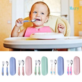 Mary ช้อนส้อมสเตนเลส เกรดอาหาร สําหรับเด็กวัยหัดเดิน