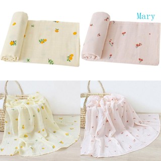 Mary ผ้าห่ม ผ้ากอซนุ่ม 2 ชั้น 120x120 ซม. สําหรับรถเข็นเด็กทารกแรกเกิด