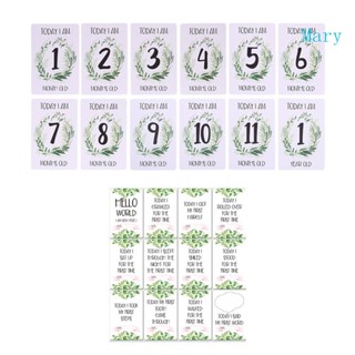 การ์ดรูปภาพ Mary My First Year Baby Age สําหรับเด็กอายุ 0-12 เดือน
