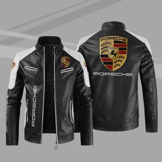 PORSCHE LOGO jacket windbreaker macan Cayenne Cayman taycan 718 Boxster 911 Panamera car driving leather long-sleeved thin rain jacket