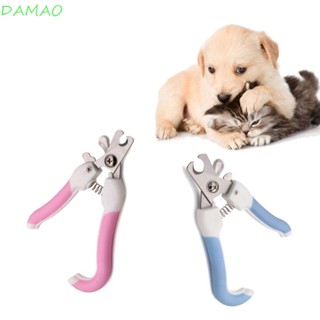 Damao กรรไกรตัดเล็บ พลาสติก สีชมพู สําหรับสัตว์เลี้ยง สุนัข กระต่าย ขนาดเล็ก 1 ชิ้น