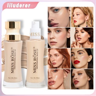 Miss Rose แต่งหน้า Lasting Makeup Foundation Liquid Natural Clear คอนซีลเลอร์ Light Moisturizing Foundation Liquid HO