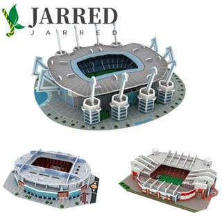 Jarred จิ๊กซอว์กระดาษ รูปสนามฟุตบอล 3D แฮนด์เมด DIY สําหรับเด็กผู้ชาย