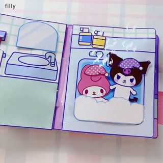 SANRIO หนังสือแฮนด์เมด Kuromi Melody แบบเงียบสงบ แฮนด์เมด DIY ของเล่นเสริมการเรียนรู้ สําหรับเด็กผู้หญิง