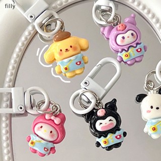 พวงกุญแจ จี้การ์ตูน Hello Kitty Cinnamoroll Kawaii Sanrio Kuromi น่ารัก เหมาะกับของขวัญ สําหรับตกแต่งกระเป๋าเป้สะพายหลัง โรงเรียน