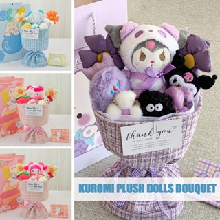 ช่อดอกไม้ ตุ๊กตา Kuromi Sanrio Cinnamonroll Melody ของเล่นสําหรับเด็ก