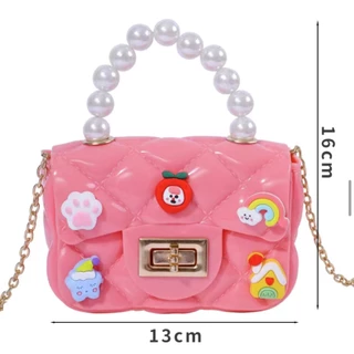 miss bag fashionใหม่อินเทรนด์แฟชั่นมุกโซ่ก ระเป๋าสะพายไหล่เดียว รุ่น D-1495