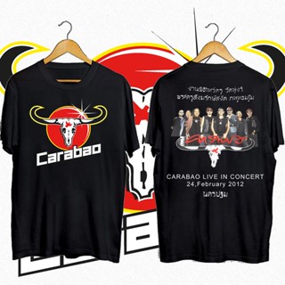 เสื้อยืดคอตตอน carabaoวงดนตรี เสื้อยืดสตรีท