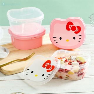 กล่องเบนโตะ Sanrio HelloKitty การ์ตูนน่ารักกล่องบรรจุของแต่งบ้านมื้ออาหารขนมหวานกล่องถนอมอาหารกล่องข้าวกลางวัน 400ml TH