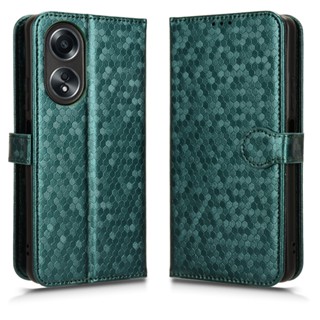 เคสโทรศัพท์หนัง PU แบบฝาพับ พร้อมช่องใส่บัตร ขาตั้ง สําหรับ OPPO A58 4G A58 4G