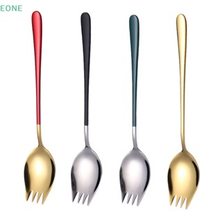 Eone ชุดช้อนส้อม สเตนเลส ขนาดใหญ่ สีทอง สําหรับเสิร์ฟพาสต้า บุฟเฟ่ต์ อาหาร เสิร์ฟพาสต้า