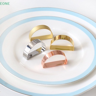 Eone แหวนโลหะ สีทอง หรูหรา สําหรับตกแต่งผ้าเช็ดปาก วันแม่ วันขอบคุณพระเจ้า 6 ชิ้น