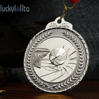 [luckylolita.th] เหรียญรางวัล พร้อมห่วงบาสเก็ตบอล สีทอง สีเงิน สีบรอนซ์ สําหรับผู้ชนะ